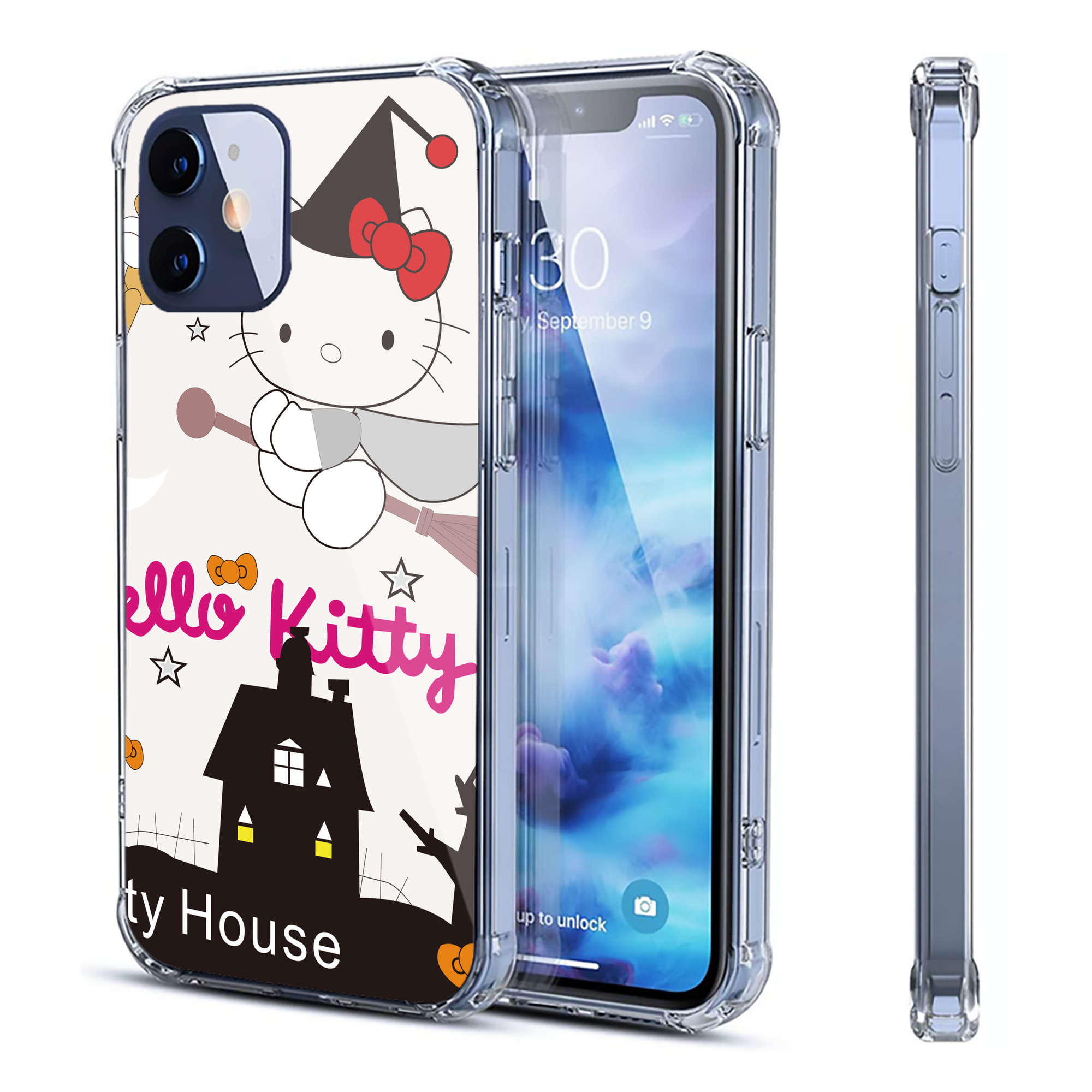（画像用） Hello Kitty ハローキティ 【iPhone 12シリーズ対応】透明スマホケース（クリアソフトケース）